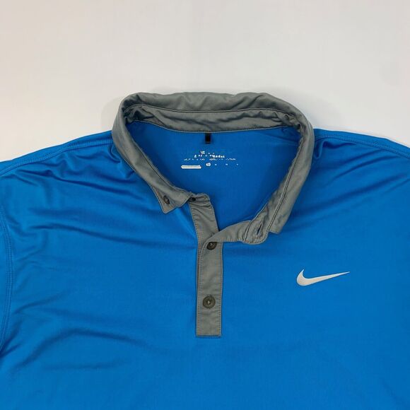 Nike Polo Shirt Mens Medium Astral Blue Golf Tour Performance Ultra 2.0 Dri Fit - Picture 3 of 12